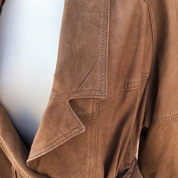 Comint Brown Genuine Leather Jacket Vintage - Picture 13 of 16